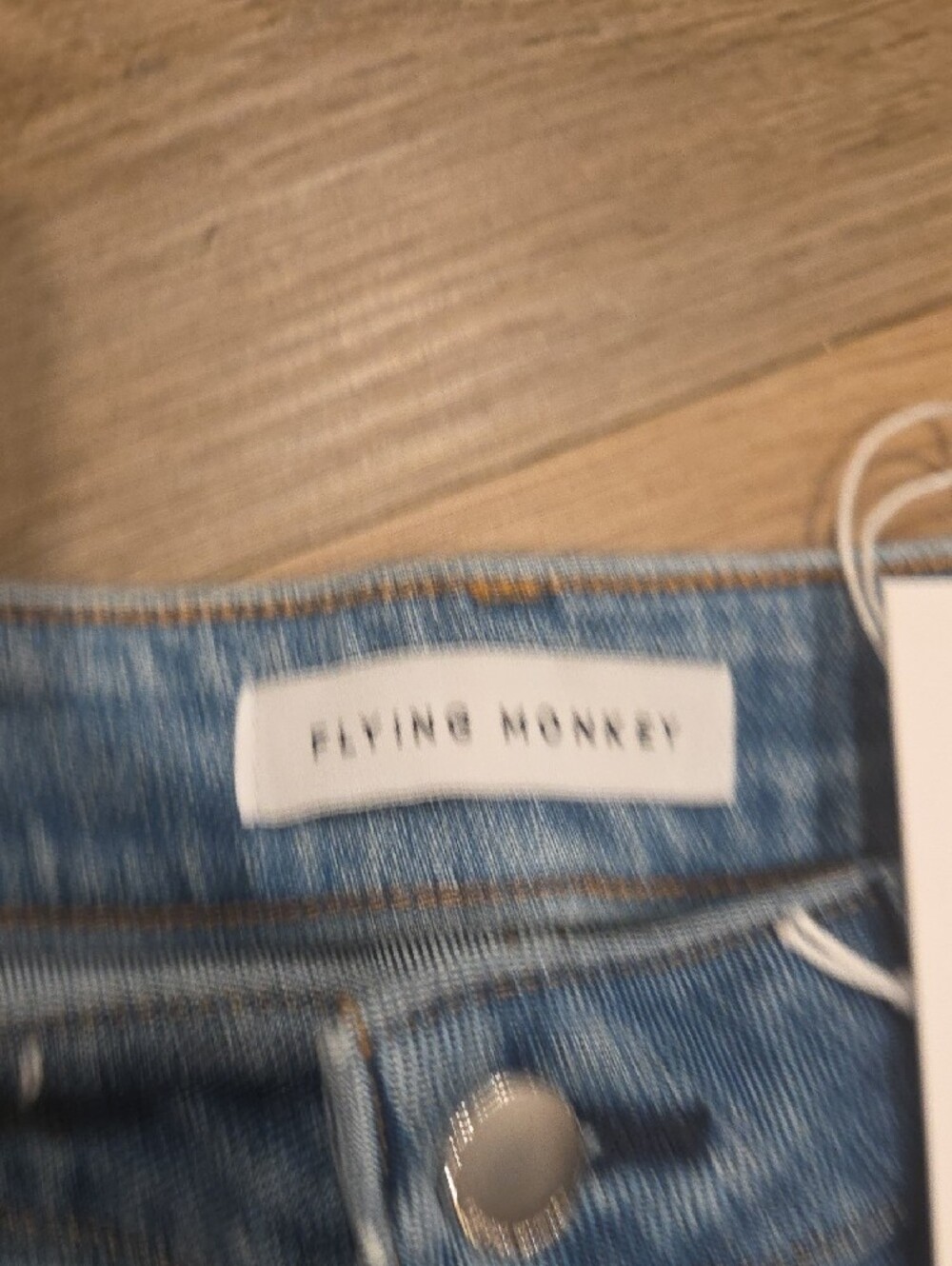 Flying Monkey Wide-Leg Jeans in Medium Blue Wash - Picture 4 of 8